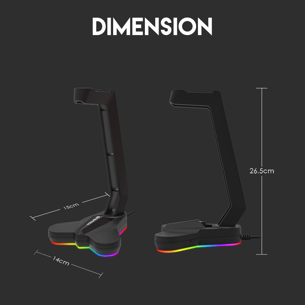 Picture of FANTECH AC3001S RGB Headphone Stand Anti-slip And Base Is Aggravating For Multi-function Earphone Stand Hot Earphone Rack