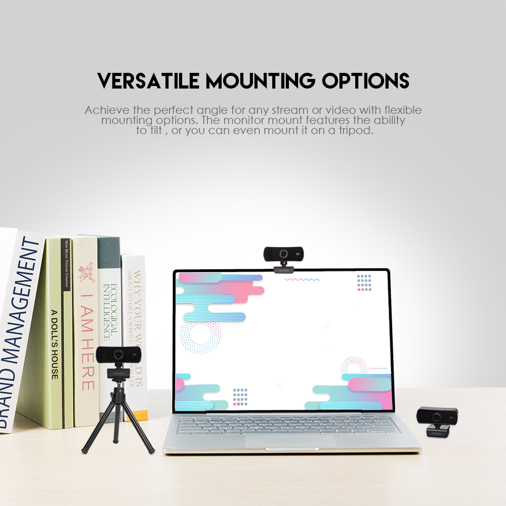 Picture of FANTECH LUMINOUS C30 Full HD Web Camera Wide Angle 106° With Microphone 2560 Resolution For PC Computer Laptop Desktop Camera Built-In Mic for Meeting Online Teaching Vlogging Live Broadcast Video Calling Conference Work