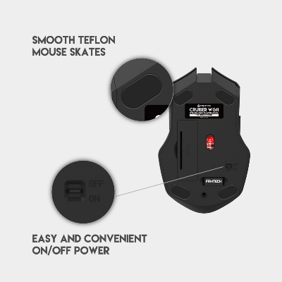 Picture of FANTECH WG11 2.4Ghz Pro Gaming Wireless Mouse 2400 DPI 6 Buttons Ergonomic Portable Mice For Laptop PC Computer Office Business