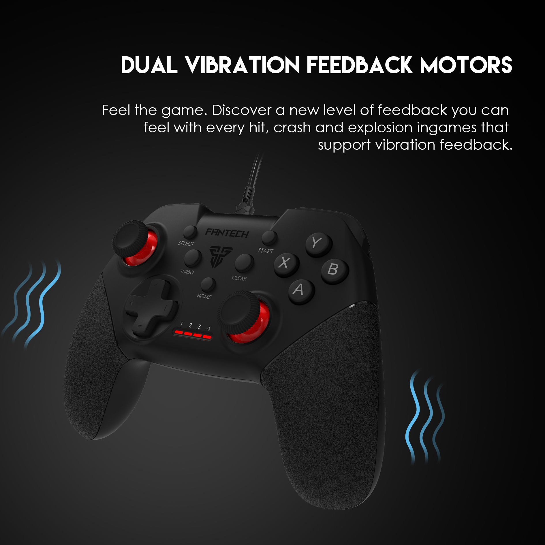 Picture of FANTECH GP13 SHOOTER-II Gamepad Wired PC Game Controller Joystick Dual Vibration Saturn for Windows PC PS3 Playstation Android Gamepad