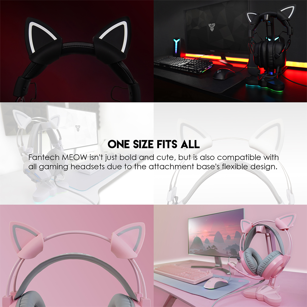 Picture of Fantech AC5001 MEOW Kitty Ears Fot Headset Three Colour Selection - Headphone