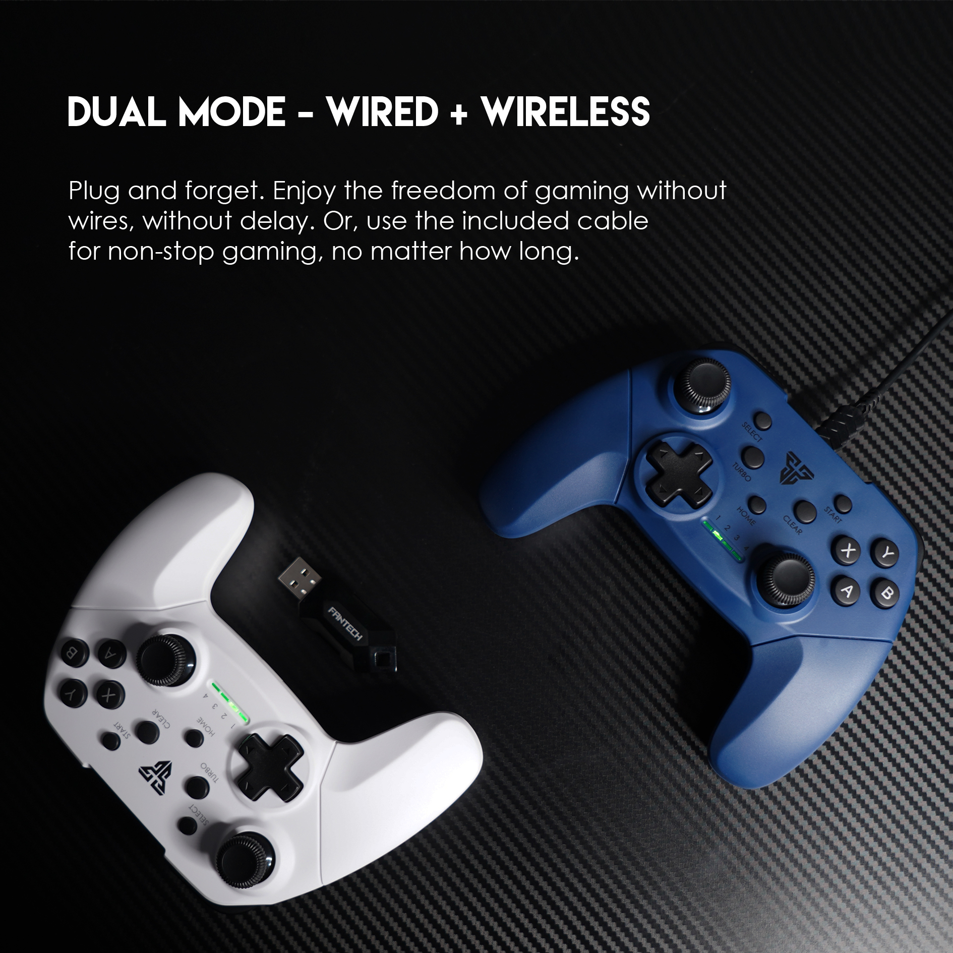 Picture of FANTECH WGP13 2.4G Wireless Gamepad For Windows PC,PS3 Turbo Vibration Control Joystick