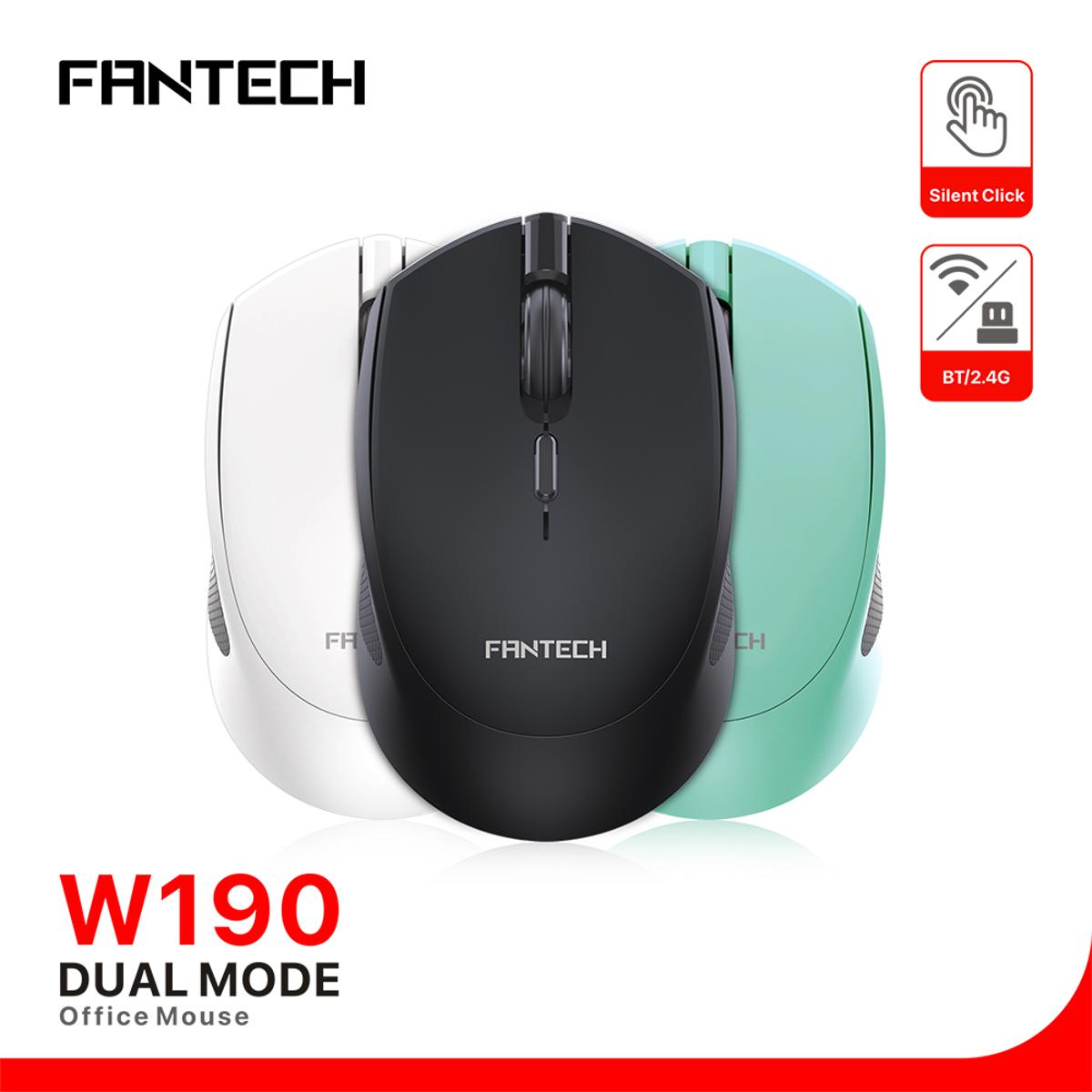 Picture of FANTECH W190 DUAL MODE 2.4Ghz and Bluetooth Wireless Mouse Up to 200 Hours Of Battery Mini Mute Silent Office Mouse Mice