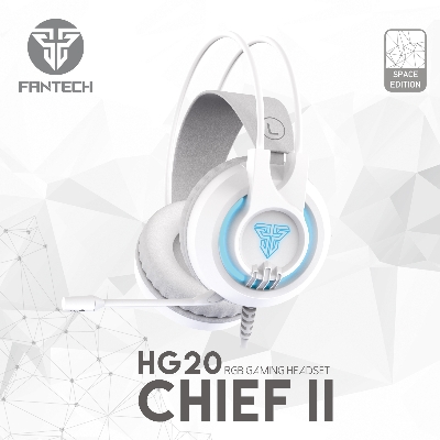 Picture of FANTECH CHIEF II HG20 Wired Headset Gamer PC 3.5mm PS4 Headsets White LED Earphones with Microphone for PS4 PC Headphone Gamer White