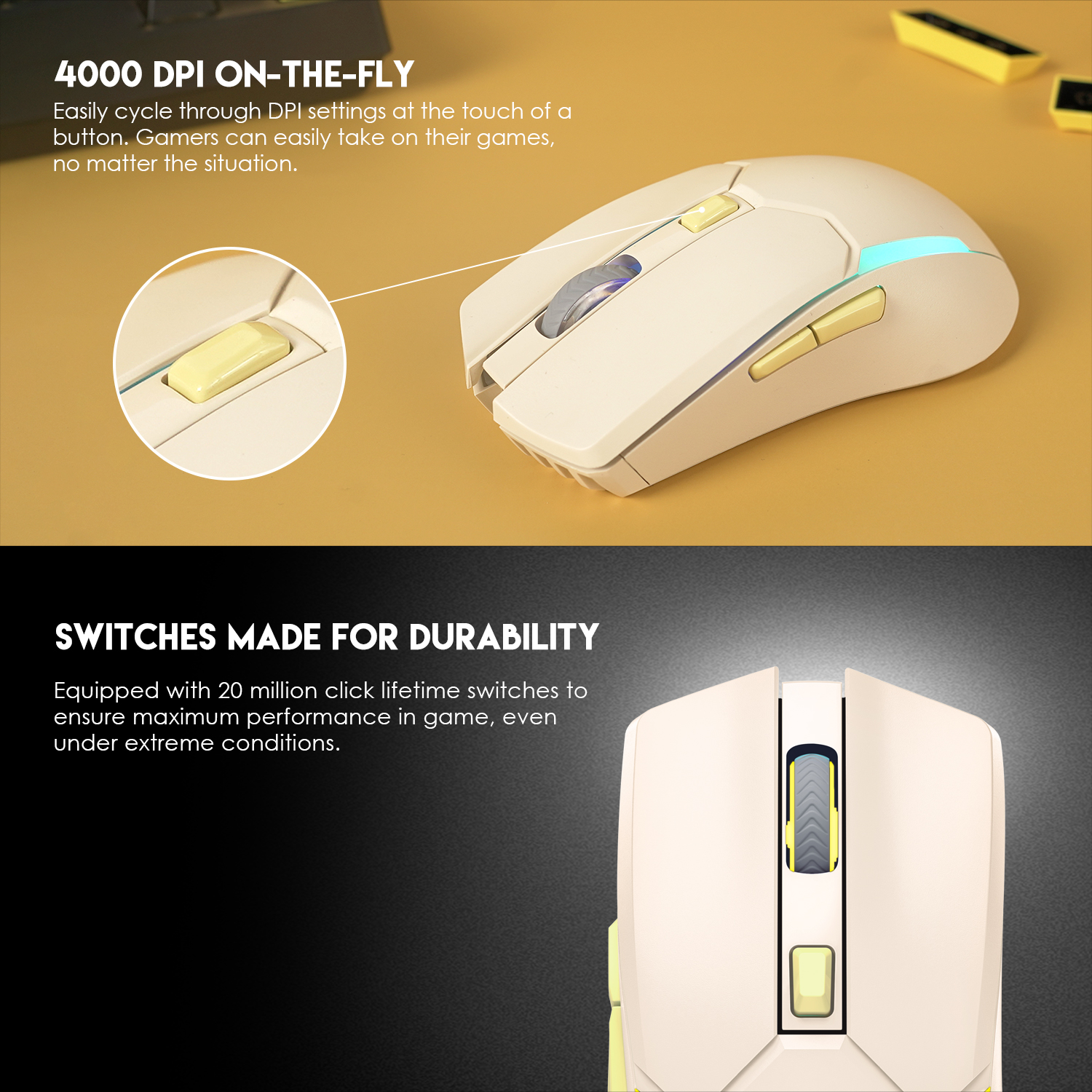 Picture of FANTECH WGC2 VENOM II 2.4G Wireless Gaming Mouse Pixart 3212 2400DPI RGB Rechargeable Mouse Ergonomic Mice For Laptop PC BLACK