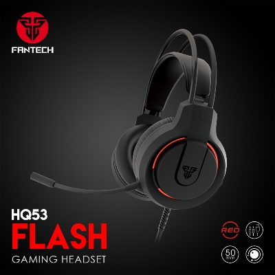 Picture of FANTECH HQ53 FLASH LIGHTWEIGHT RED/WHITE ACCENT LIGHTING GAMING HEADSET