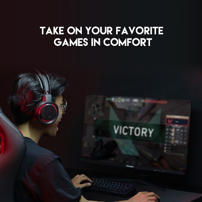 Picture of FANTECH HQ53 FLASH LIGHTWEIGHT RED/WHITE ACCENT LIGHTING GAMING HEADSET