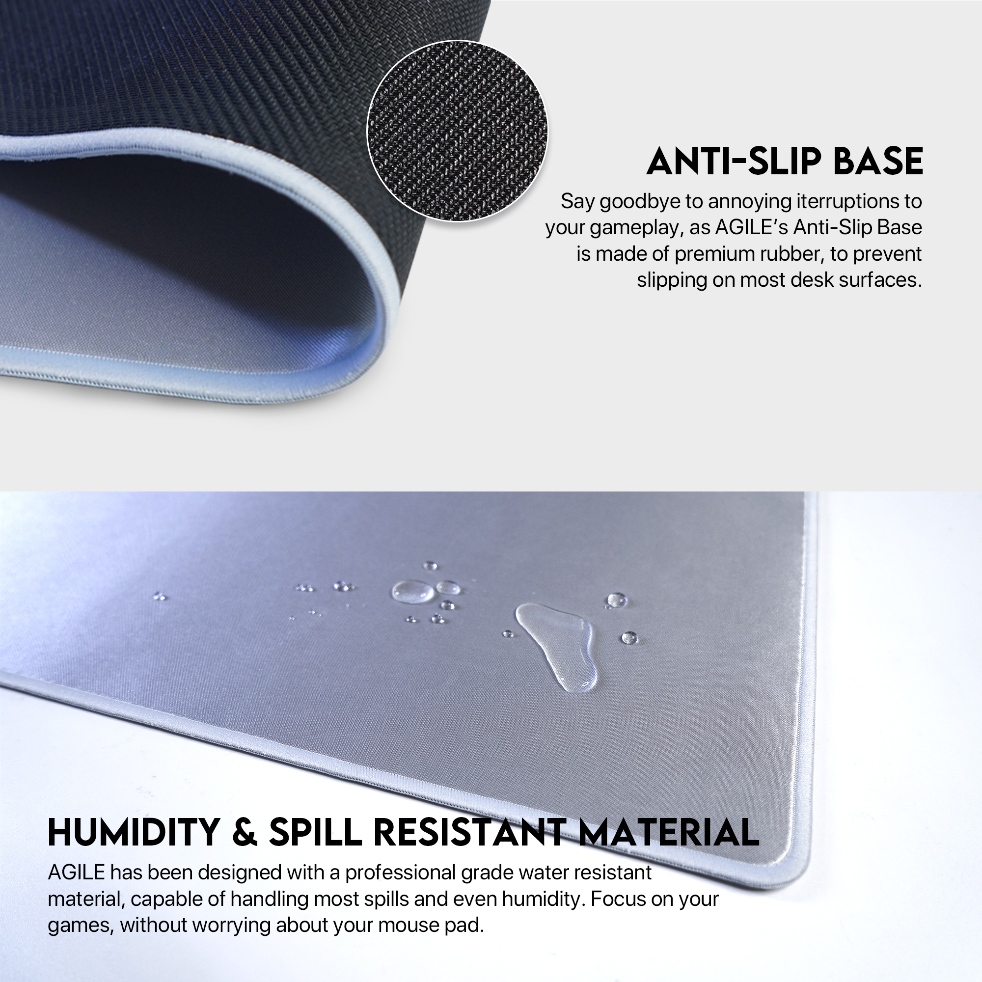 Picture of FANTECH AGILE MP353 Gaming Mousepad Waterproof Speed Silk Surface For Gamers 350x300x4mm