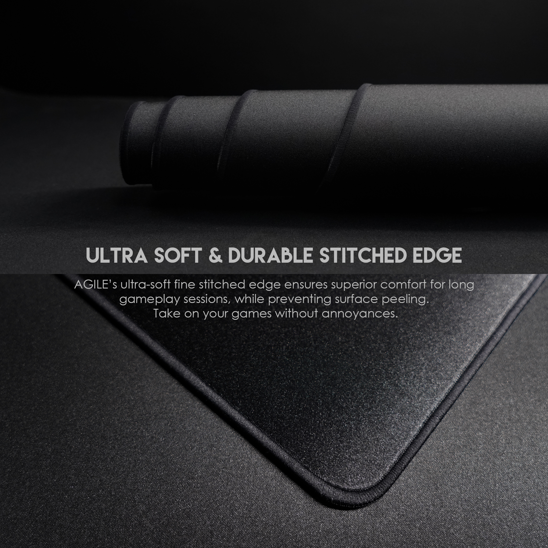 Picture of FANTECH AGILE MP453 MOUSE PAD SPEEDSILK Surface, Non-Friction Impacting Water-Resistant Coating Anti-Fray Edge Stitching Anti-slip base