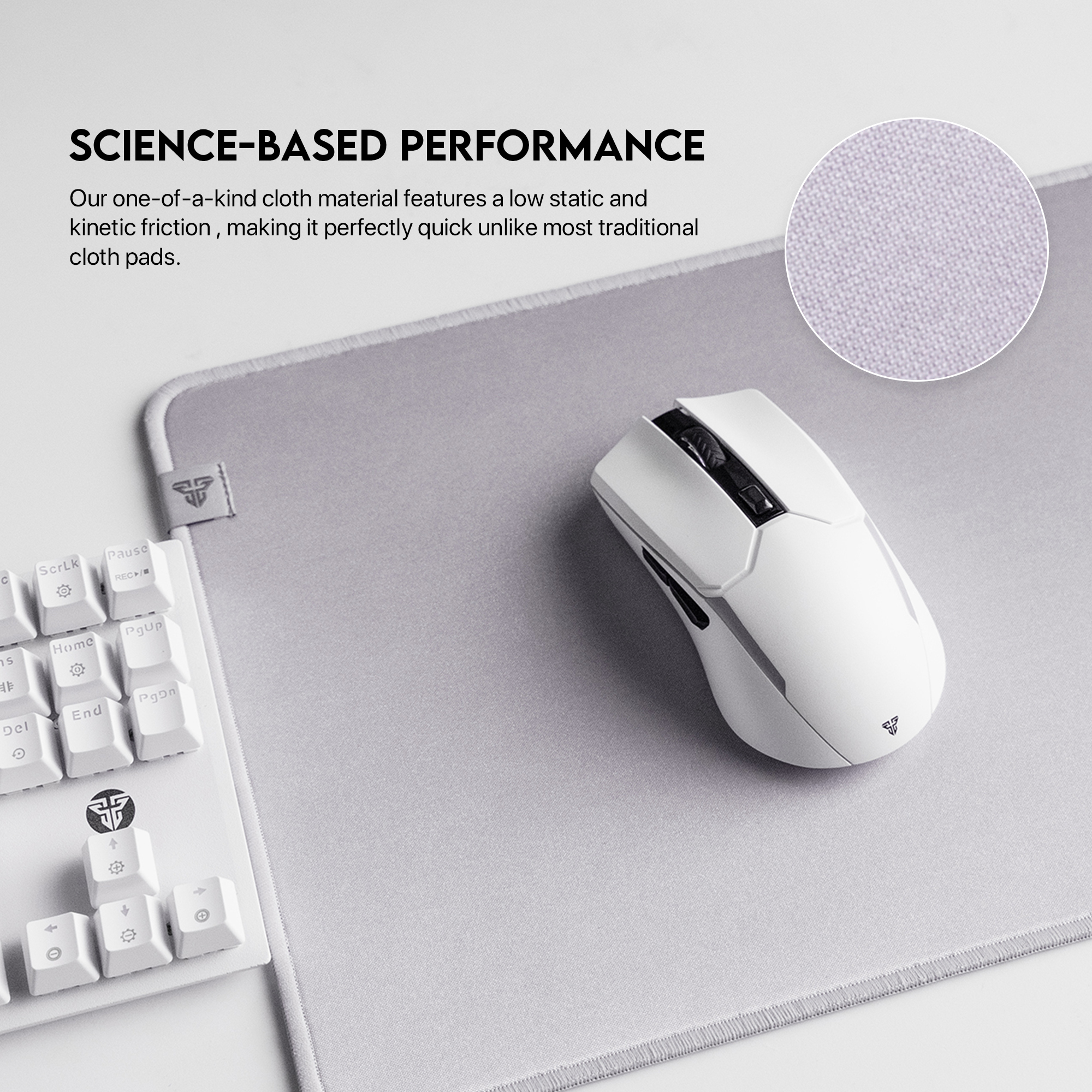 Picture of FANTECH AGILE MP453 MOUSE PAD SPEEDSILK Surface, Non-Friction Impacting Water-Resistant Coating Anti-Fray Edge Stitching Anti-slip base