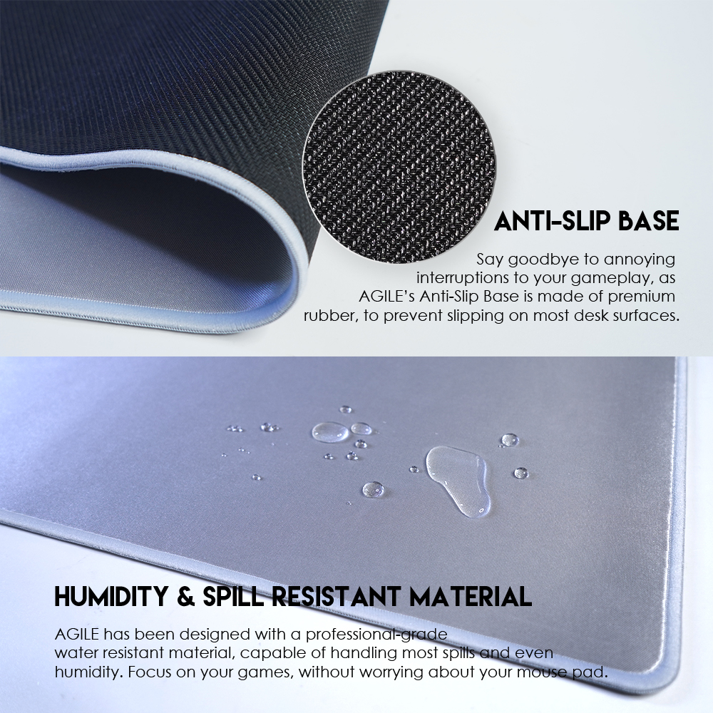 Picture of FANTECH AGILE MP903 MOUSE PAD SPEEDSILK Surface, Non-Friction Impacting Water-Resistant Coating Anti-Fray Edge Stitching Anti-slip base Large Type Space Edition