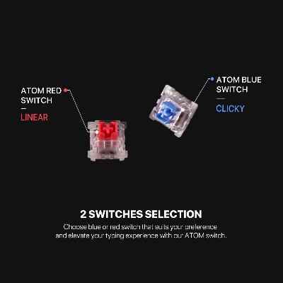 Picture of FANTECH MK876V2 SUMI EDITION TKL RGB Gradient Mechanical Keyboard Blue/Red Switch 25 Keys Anti-Ghosting.