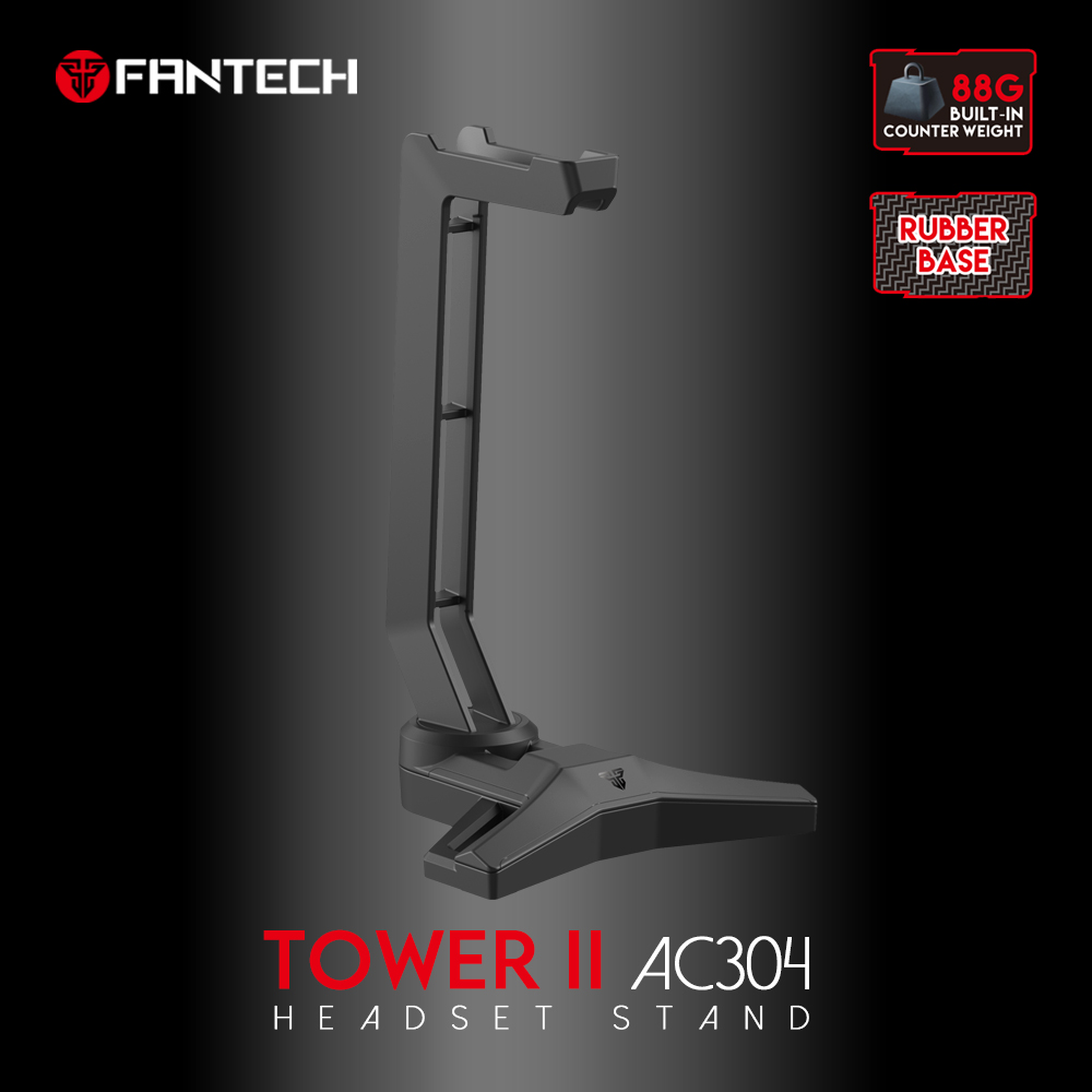 Picture of FANTECH AC304 TOWER II HEADSET STAND With Rubberized Base, Black.
