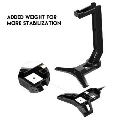 Picture of FANTECH AC304 PRO TOWER II RGB HEADSET STAND With Rubberized base for maximum stability Black.