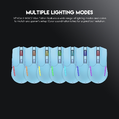 Picture of FANTECH WGC2 VENOM II VIBE  2.4G Wireless Gaming Mouse Pixart 3212 2400DPI RGB Rechargeable Mouse Ergonomic Mice Gaming Gammer For Laptop PC Blue