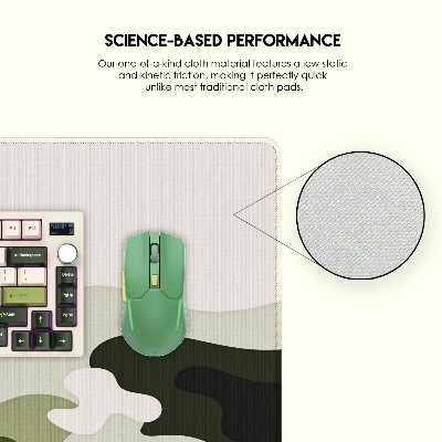 Picture of FANTECH ATO MP905 VIBE EDITION DESK MAT Durable Edge Stitching Water Proof Silky Smooth Surface Anti-Slip Base Mousepad Size 900x400x4mm For Gaming Gamers Design Matcha Milk