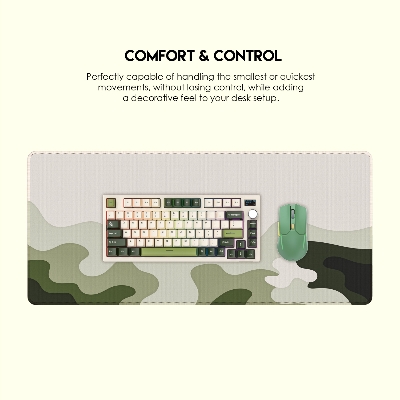 Picture of FANTECH ATO MP905 VIBE EDITION DESK MAT Durable Edge Stitching Water Proof Silky Smooth Surface Anti-Slip Base Mousepad Size 900x400x4mm For Gaming Gamers Design Matcha Milk