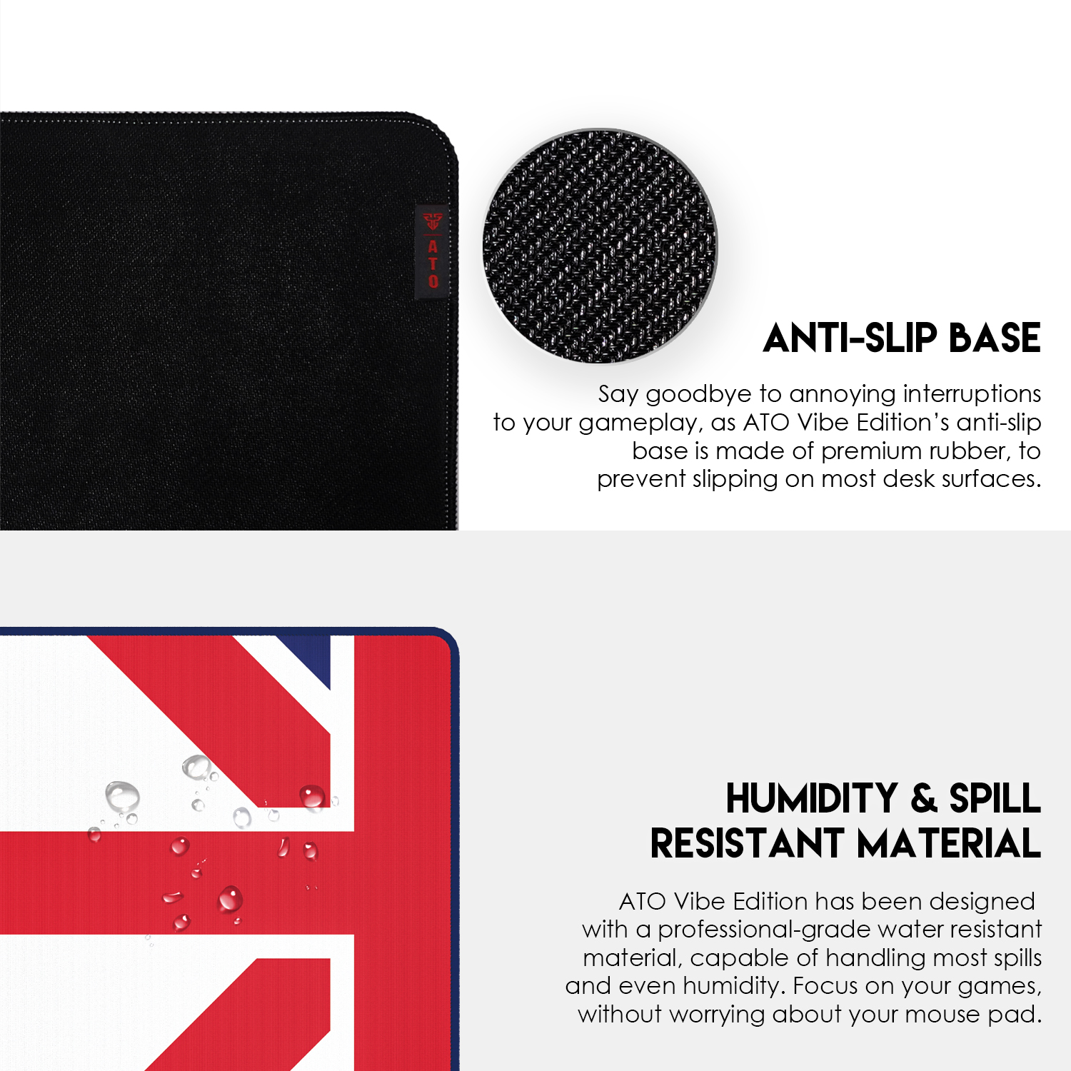Picture of FANTECH ATO MP905 VIBE EDITION DESK MAT Durable Edge Stitching Water Proof Silky Smooth Surface Anti-Slip Base Mousepad Size 900x400x4mm For Gaming Gamers Design London Tour