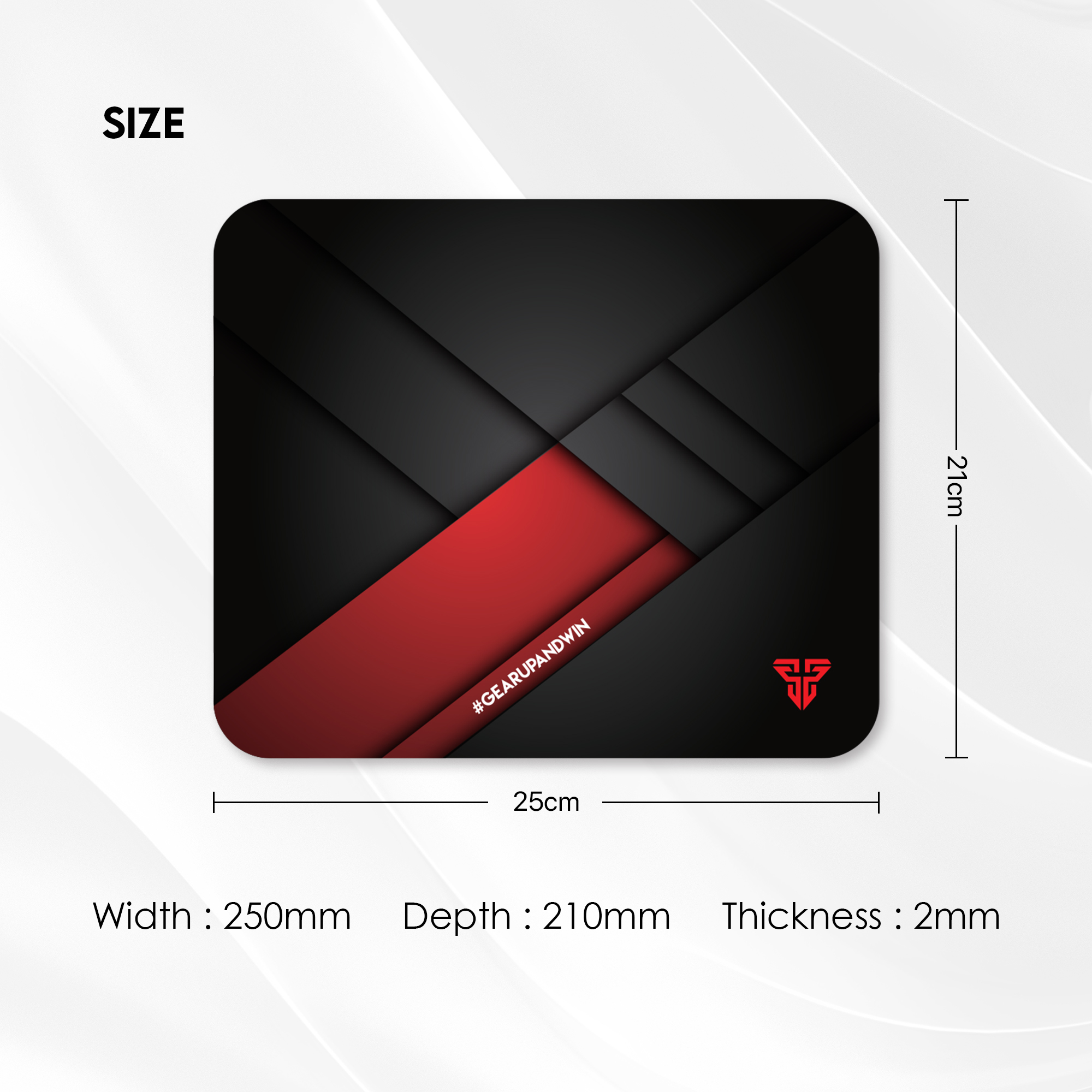 Picture of FANTECH VIGIL MP25/MP256 Gaming Mousepad Anti Slip Base With Speed Surface And Anti Fray Stitched Edges For Gaming Gammers Office Home Mouse Pad