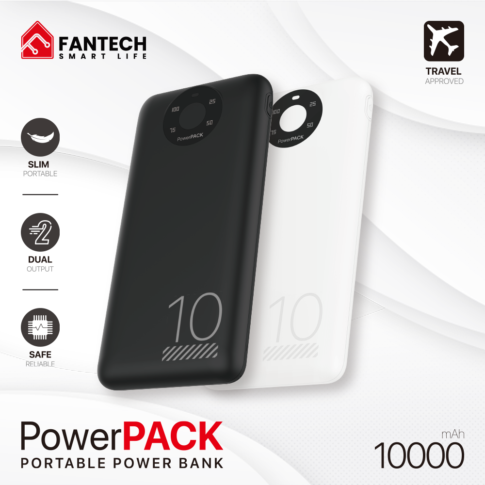 Picture of FANTECH S1 10000 mAh Portable Slim Mini Power Bank Type C Dual Output Charge