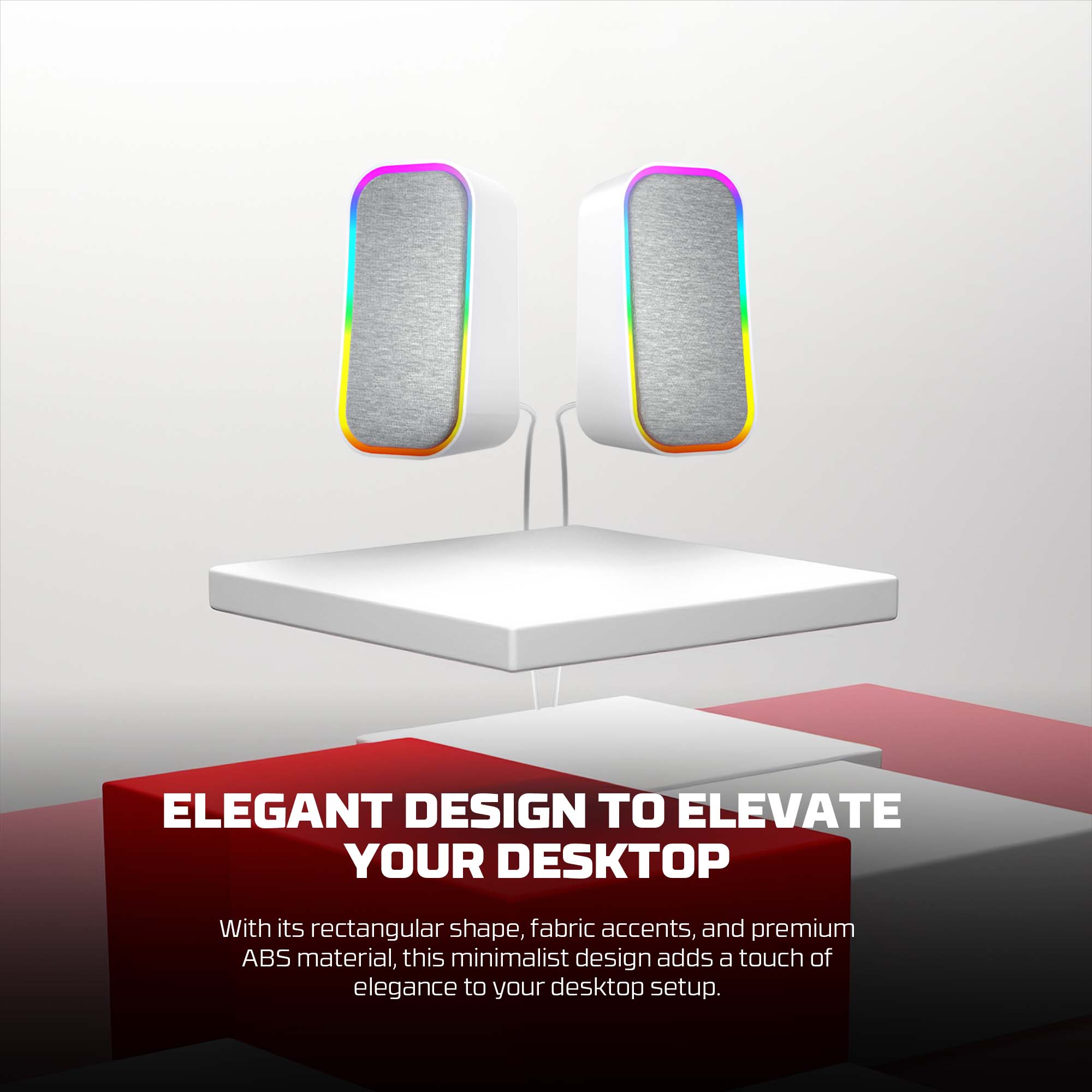 Picture of FANTECH GS304 GROOVE RGB Duel Mode Bluetooth 5.3 And Wired Multimedia Speaker For Home And Office.