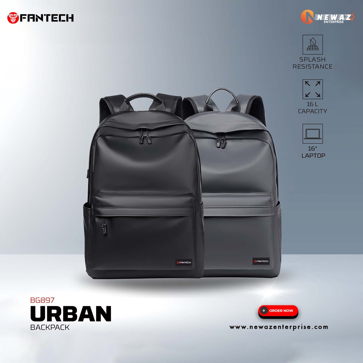 Picture of FANTECH BG897 URBAN 16" Laptop Backpack Shoulder Bag