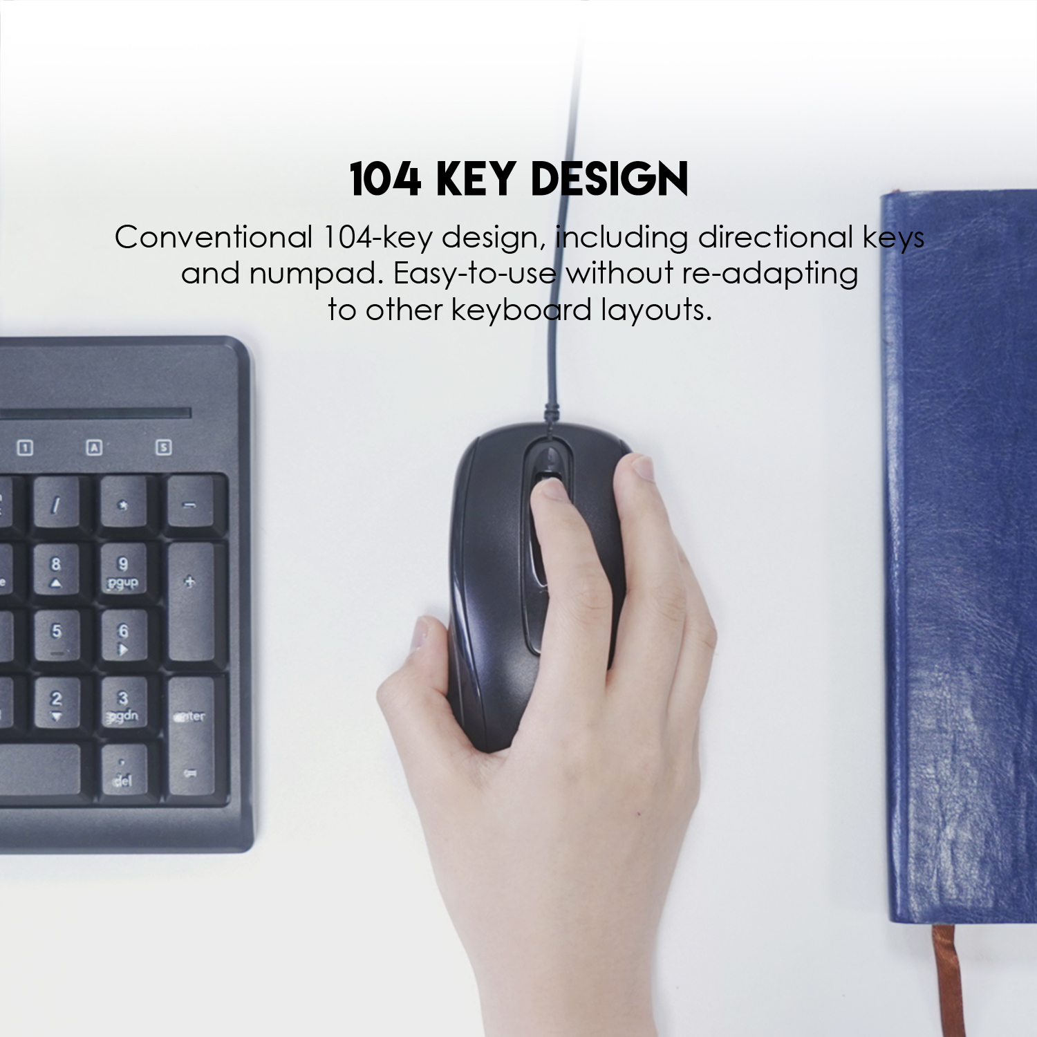 Picture of FANTECH KM103 GO Office Combo Keyboard & Mouse with Ultra Smooth Typing And Anti Splash Design