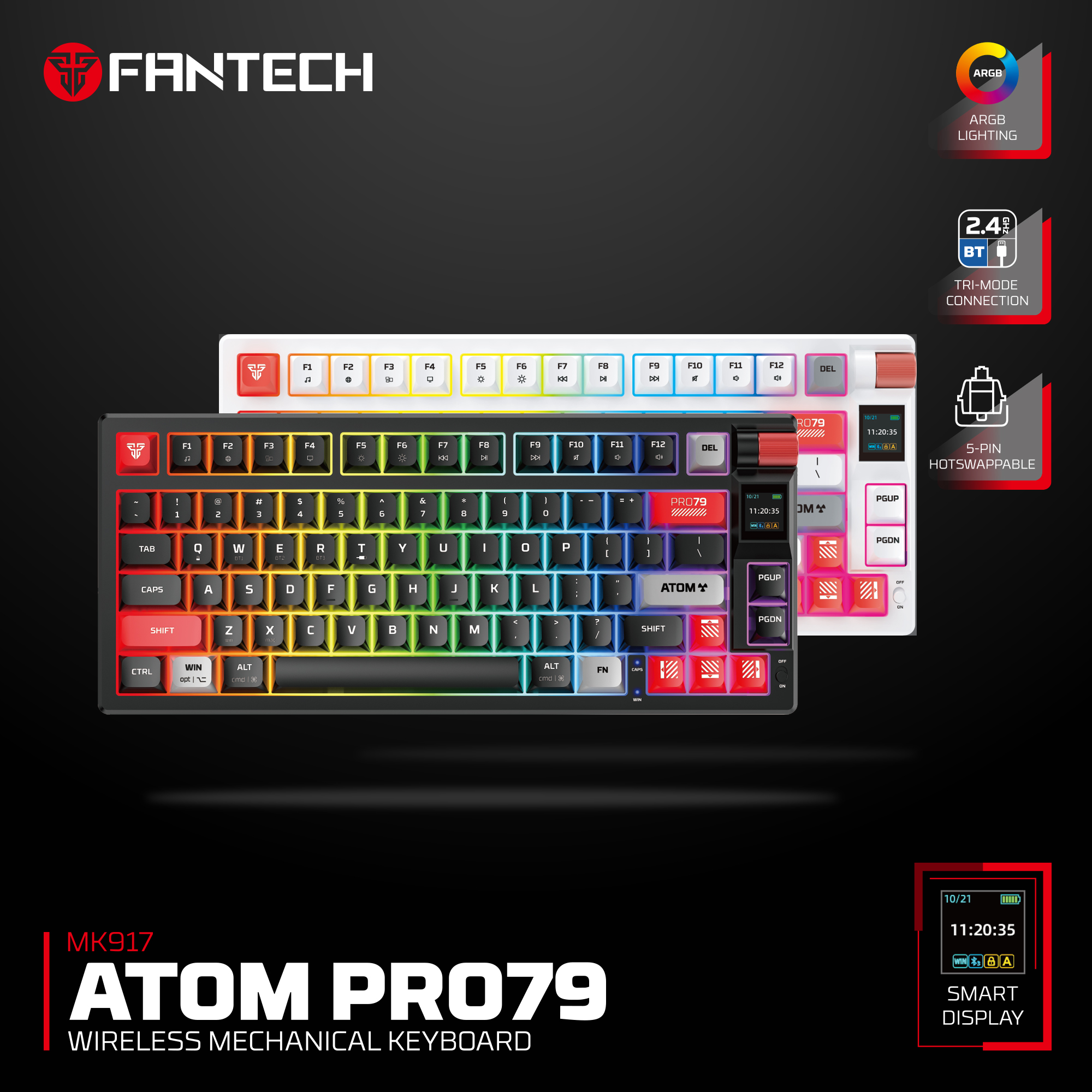 Picture of FANTECH MK917 ATOM PRO79 Wireless Rechargeable Mechanical Gaming Keyboard