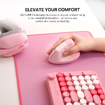Picture of FANTECH W195R GO Comfy Mouse Vertical Ergonomic Design Wireless & Bluetooth Connection Compact Wireless Mouse