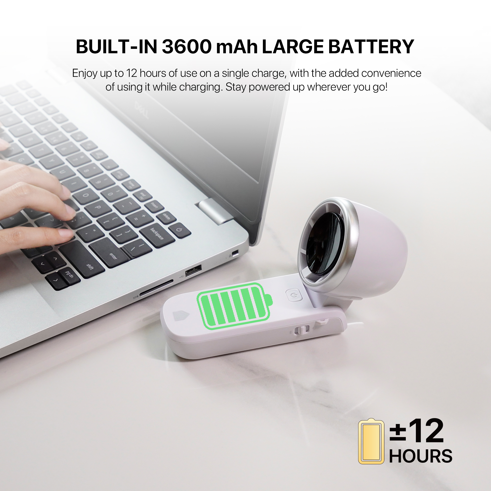 Picture of Fantech Portable Cooler PAC3 Mini Fan Handheld Fan Rechargeable & Adjustable Speed 13000RPM