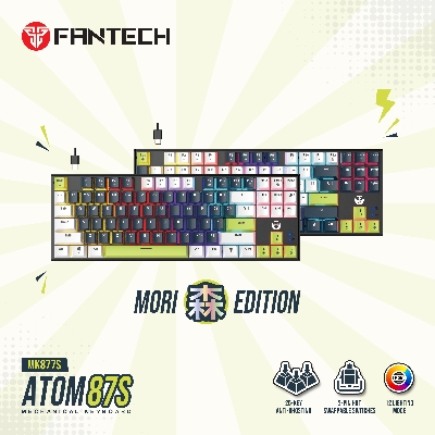 Picture of FANTECH ATOM87S MK877S MECHANICAL GAMING KEYBOARD MORI EDITION BLUE & WHITE