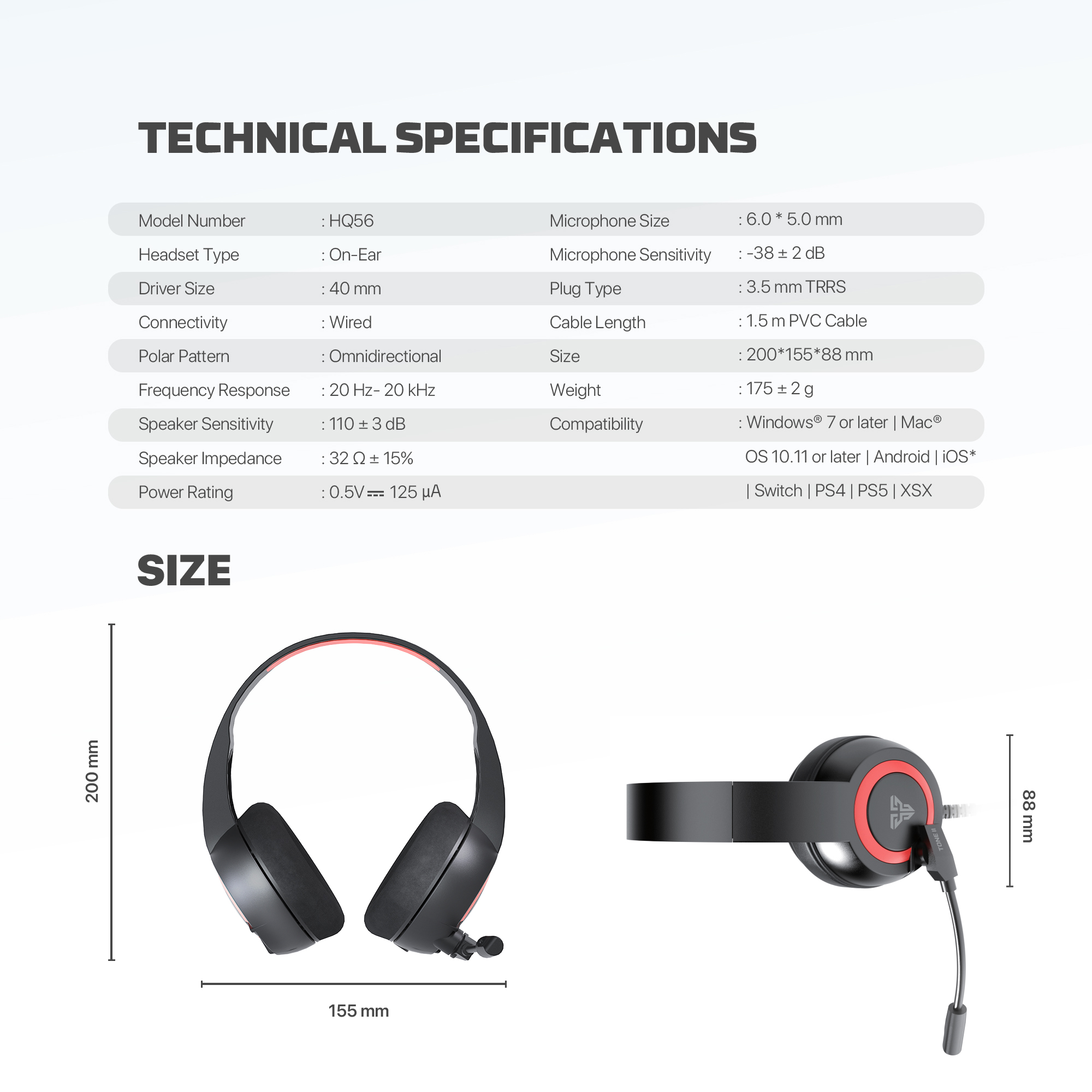 Picture of FANTECH TONE II HQ56 Wired Gaming Headset