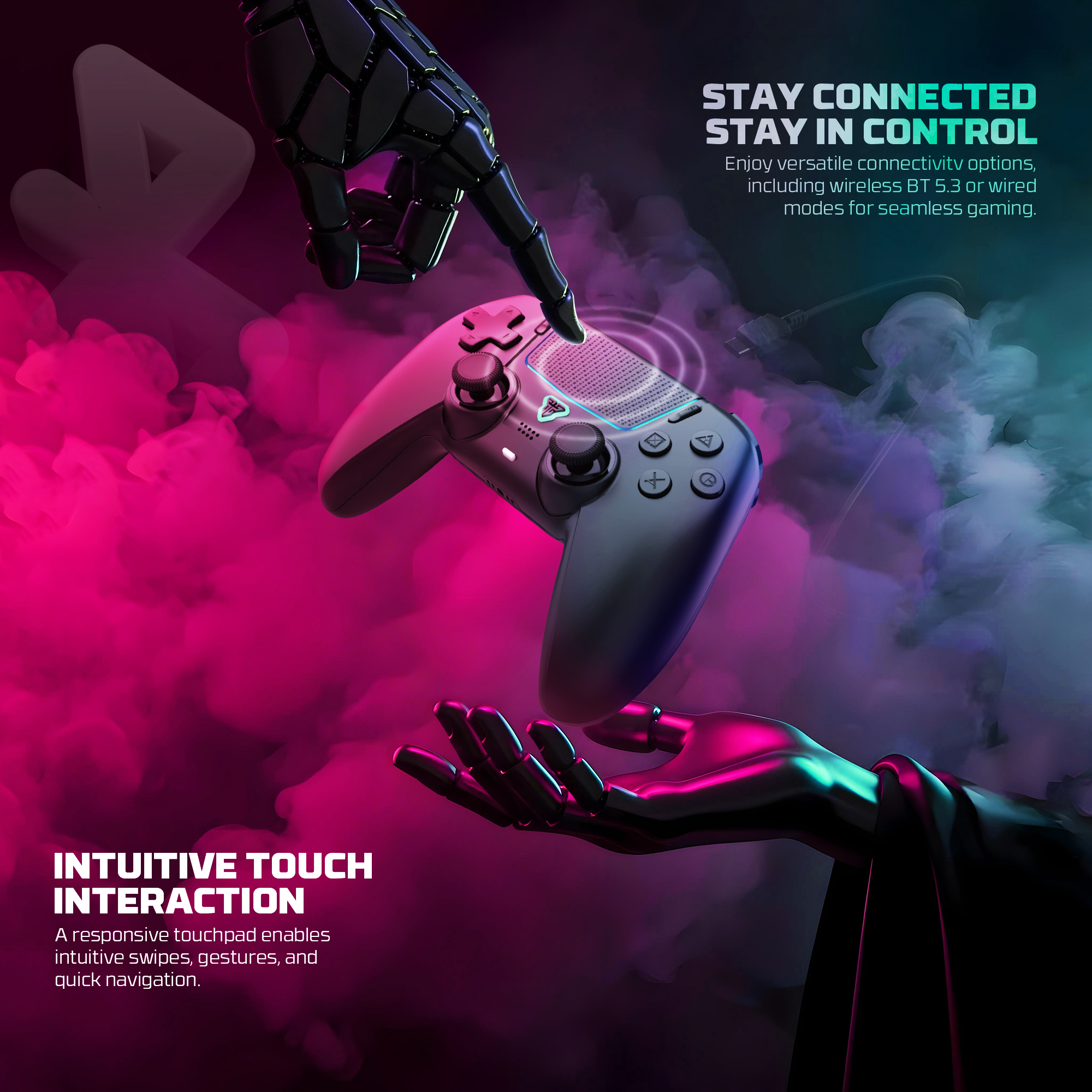 Picture of FANTECH WGP16 NOVA II WIRELESS MULTI-PLATFORM GAMEPAD Gaming Gamers Controller WHITE