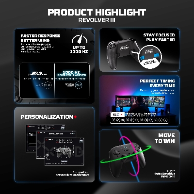 Picture of FANTECH WGP12s REVOLVER III WIRELESS MULTI-PLATFORM GAMEPAD Gaming Controller GREY