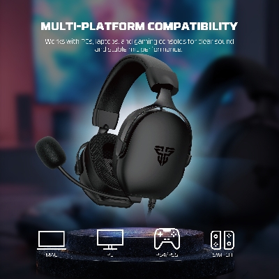 Picture of Fantech Carbon 7.1 HG30 Wired USB Gaming Headset Virtual Surround Sound Noise Cancelling Microphone BLACK