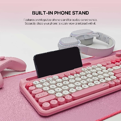 Picture of Fantech GoMOCHI101 WK899 Wireless Keyboard & Mouse Combo PINK