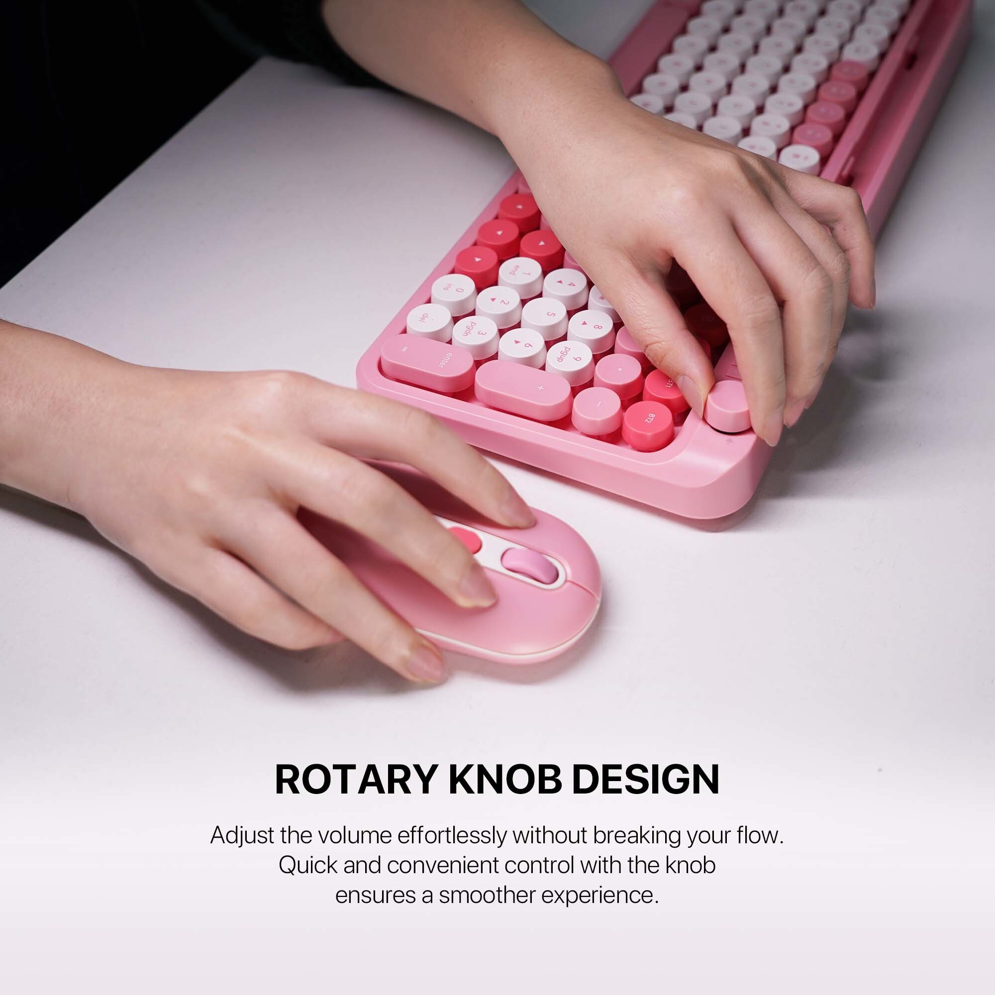 Picture of Fantech GoMOCHI101 WK899 Wireless Keyboard & Mouse Combo PINK