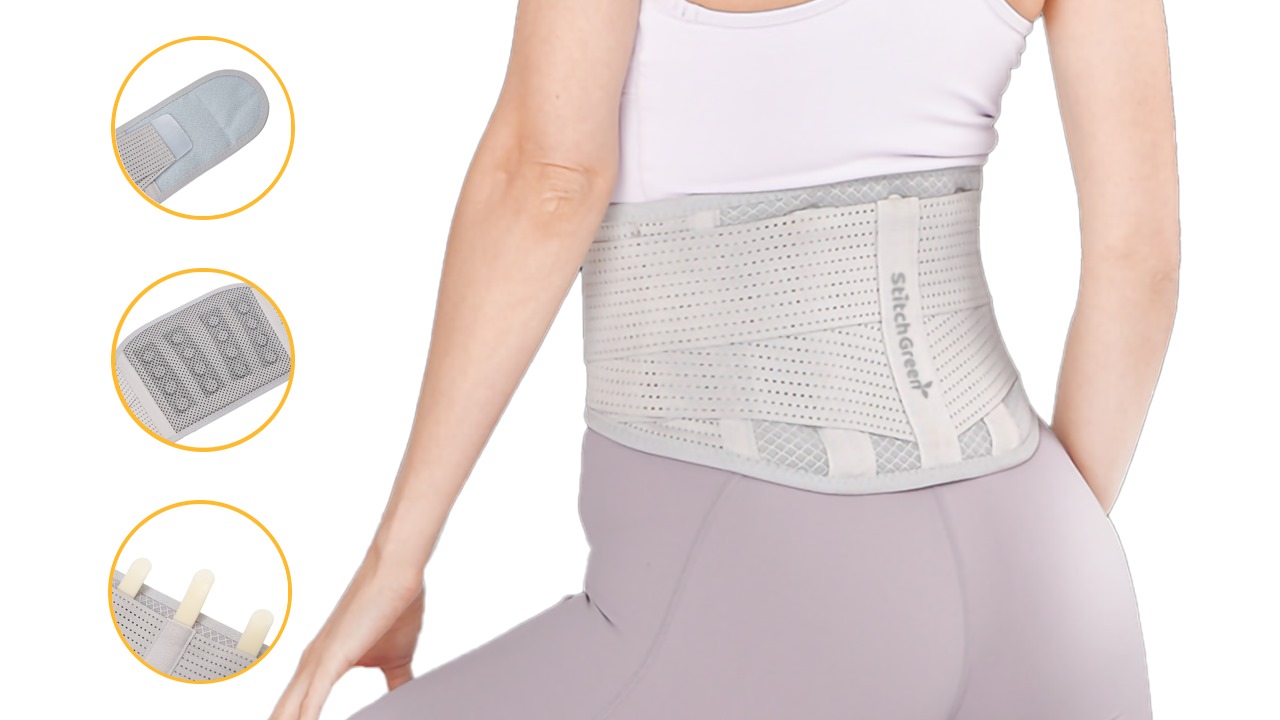 StitchGreen Lumbar Support Belt – Your Daily Back Pain Relief Partner! 🇺🇸