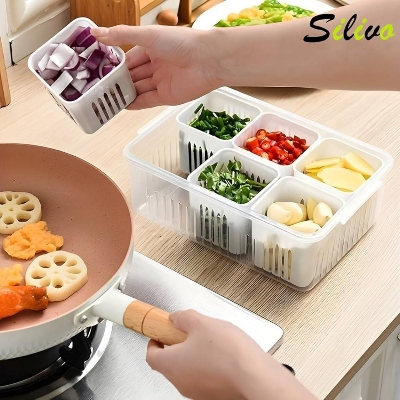 Picture of 6 grid fridge storage box Picture of 6 grid fridge storage box