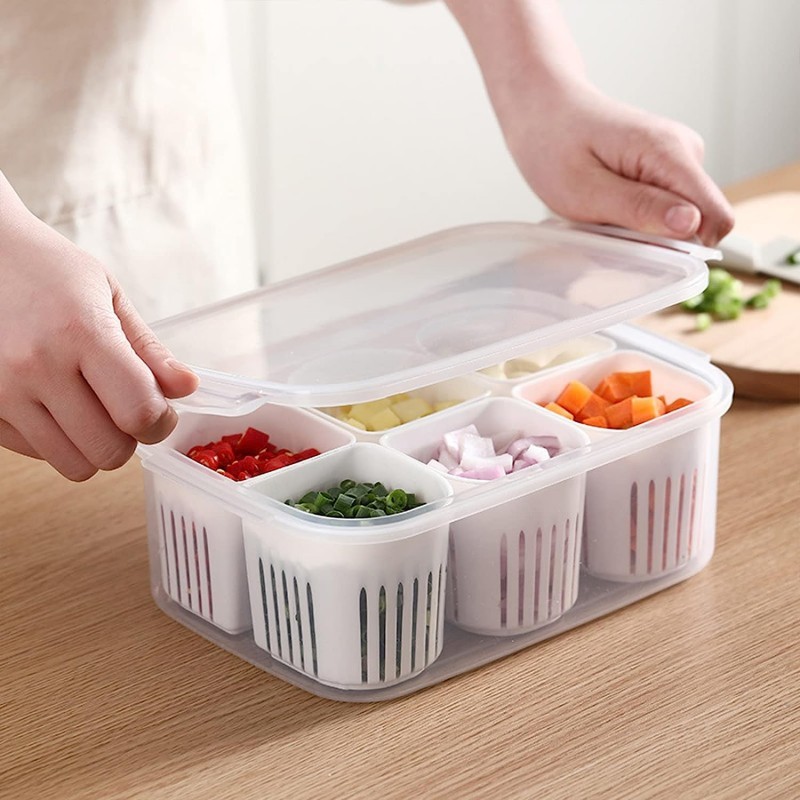 Picture of 6 grid fridge storage box Picture of 6 grid fridge storage box