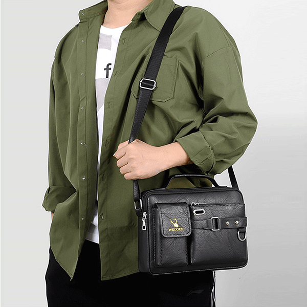 Picture of Men's Pu Leather Shoulder Bag (Black shape)