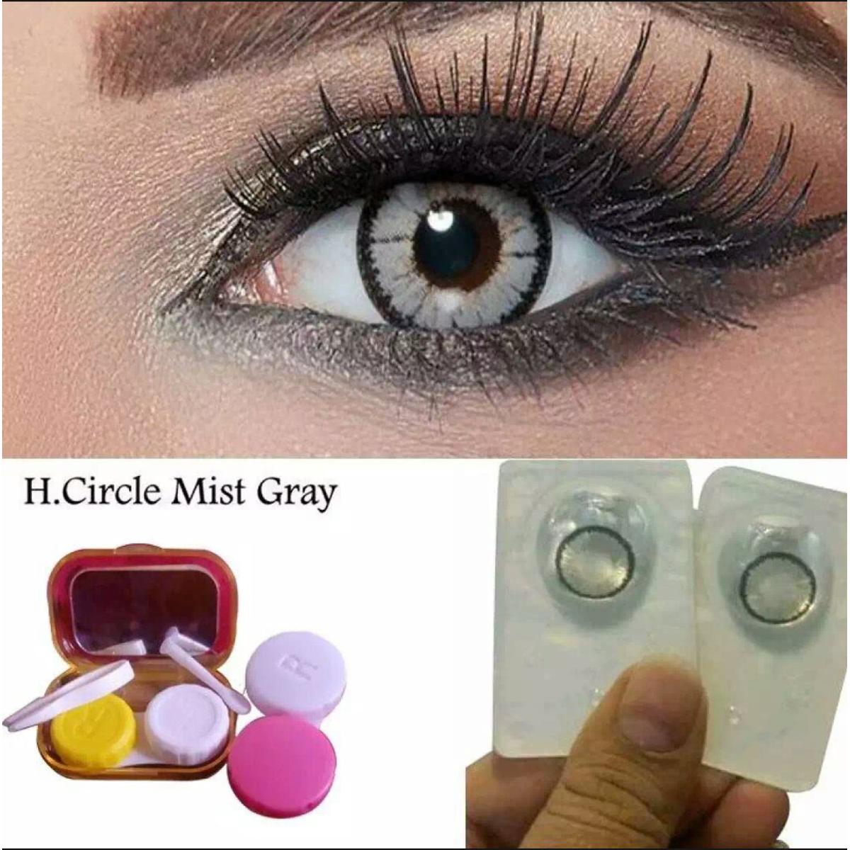 Picture of Bella Contact Lens- highlight circle mist gray Picture of Bella Contact Lens- highlight circle mist gray