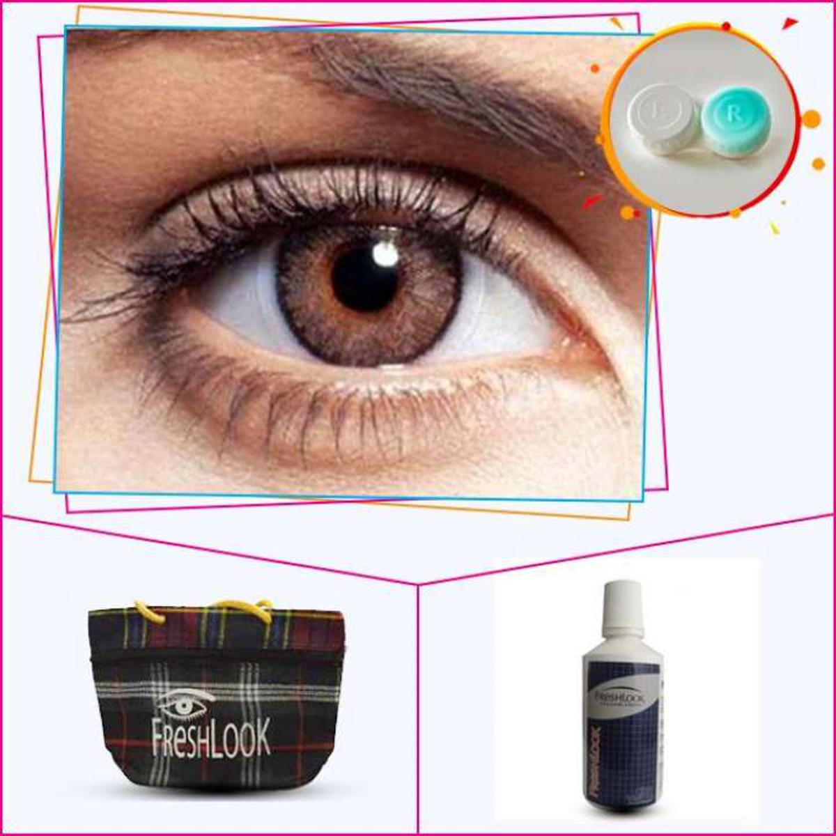 Picture of Fresh Look Brown 2 tone color Contact lenses(Full set) Picture of Fresh Look Brown 2 tone color Contact lenses(Full set)