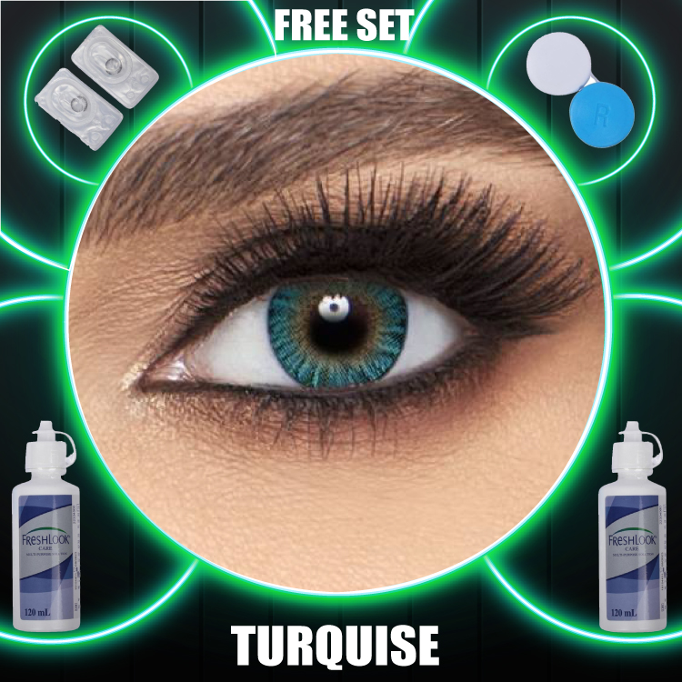 Picture of Freshlook Turquoise contact lens full set Picture of Freshlook Turquoise contact lens full set