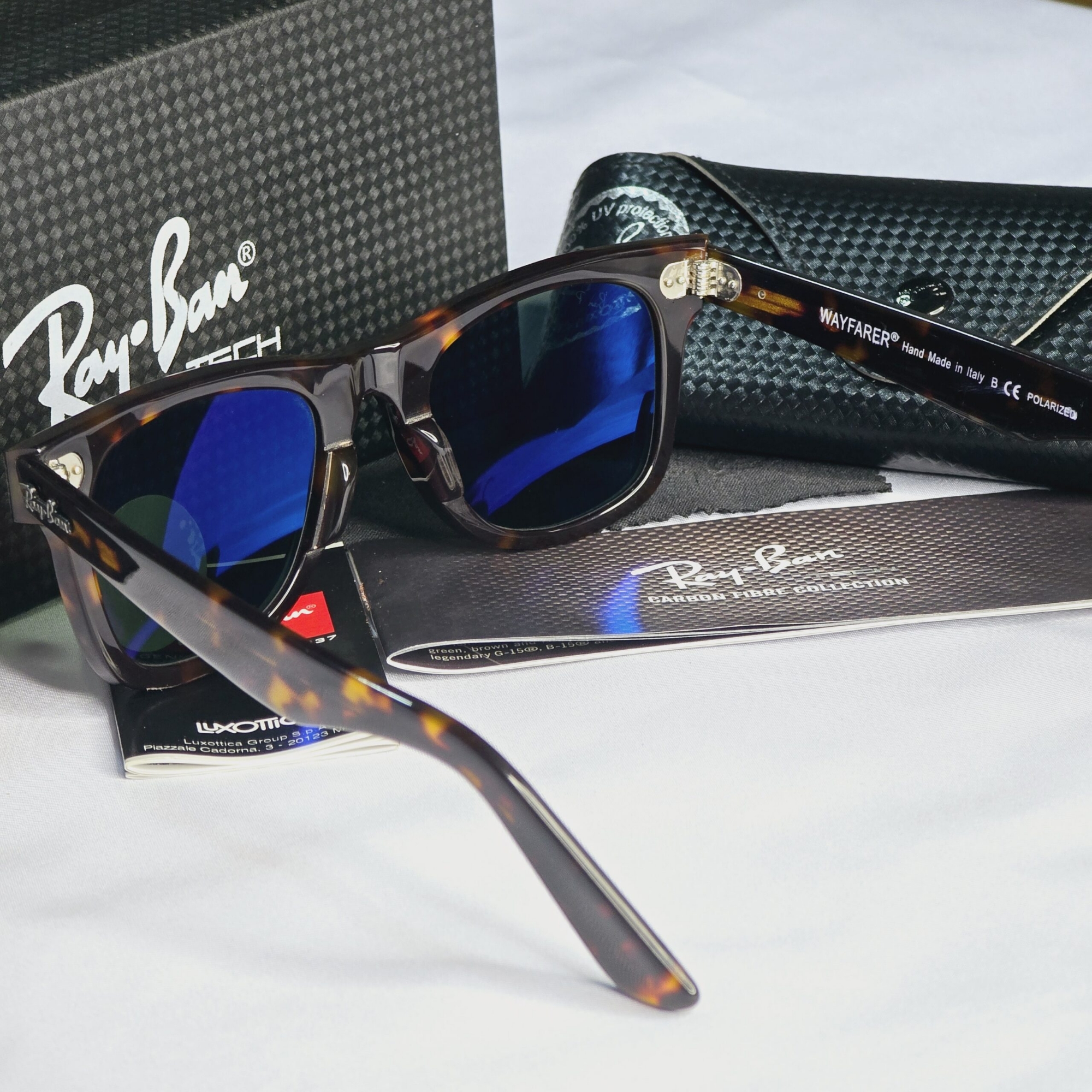 Picture of Ray-Ban Original Wayfarer Sun glass RB 2140 Tortoise/Bottle Green Lens - Polarized (Inner Tinted) Picture of Ray-Ban Original Wayfarer Sun glass RB 2140 Tortoise/Bottle Green Lens - Polarized (Inner Tinted)