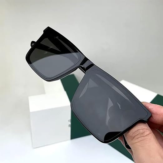 Picture of HAYDEN haiza Latest Black Matte Finish Frame Retro Square Stylish Sunglasses, Goggles For Men's and Women's UV protected Picture of HAYDEN haiza Latest Black Matte Finish Frame Retro Square Stylish Sunglasses, Goggles For Men's and Women's UV protected