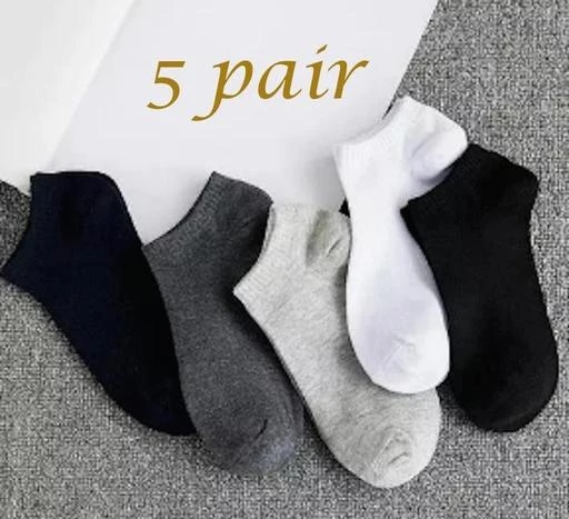 Picture of 05 Pair Loafer ankle Socks for Men multicolour Picture of 05 Pair Loafer ankle Socks for Men multicolour