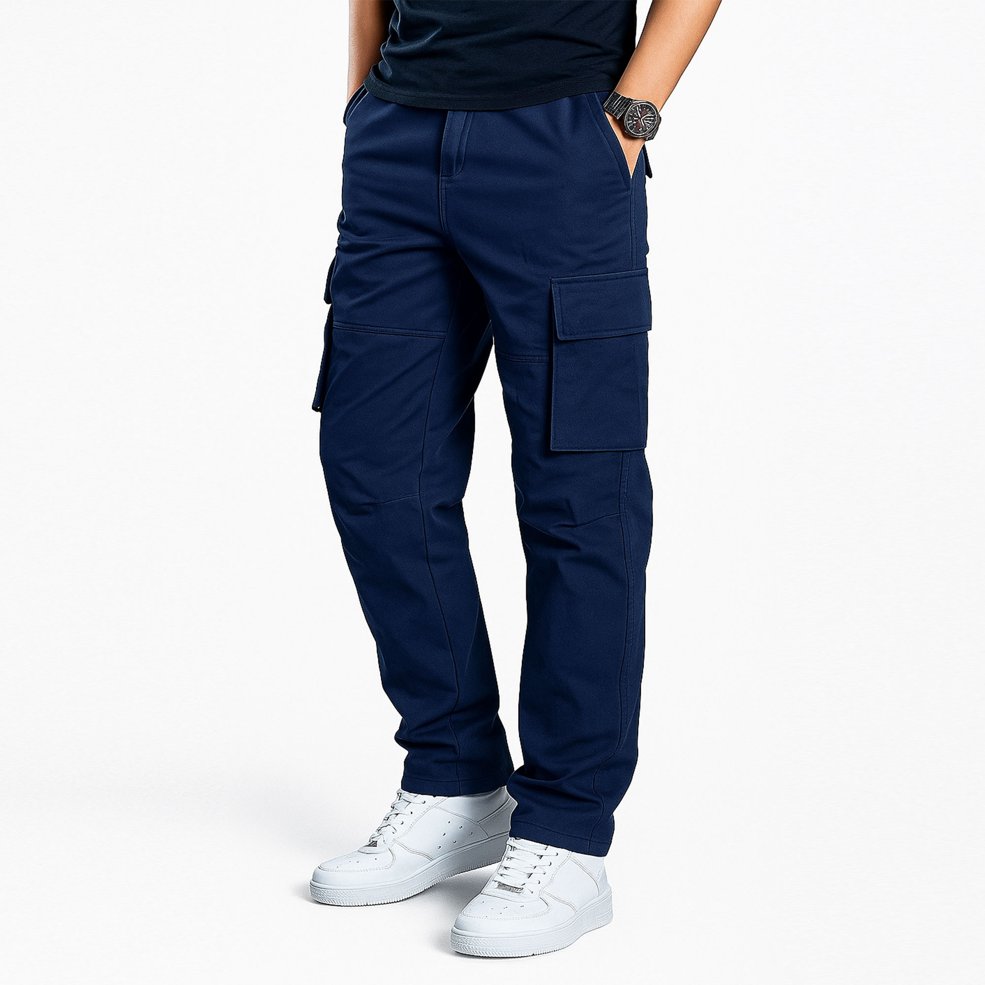 Picture of Export quality blue cargo pants for men | Stylish and durable men’s blue cargo trousers | Comfortable cotton cargo pants for daily use | Multi-pocket navy cargo pants for outdoor and casual wear Picture of Export quality blue cargo pants for men | Stylish and durable men’s blue cargo trousers | Comfortable cotton cargo pants for daily use | Multi-pocket navy cargo pants for outdoor and casual wear