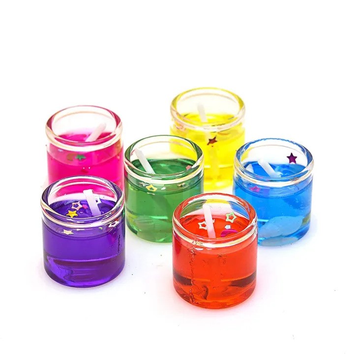 Picture of Smokeless Decorated Mini Cute Little Glass Jelly Gel Candles for Home Decor Birthdays Party or Festivals (Set of 6PCS) Picture of Smokeless Decorated Mini Cute Little Glass Jelly Gel Candles for Home Decor Birthdays Party or Festivals (Set of 6PCS)
