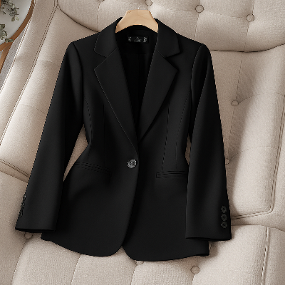 Picture of Summer one part blazer for women Black | Maroon, pink and Black blazer collection for women | Ladies blazer collection